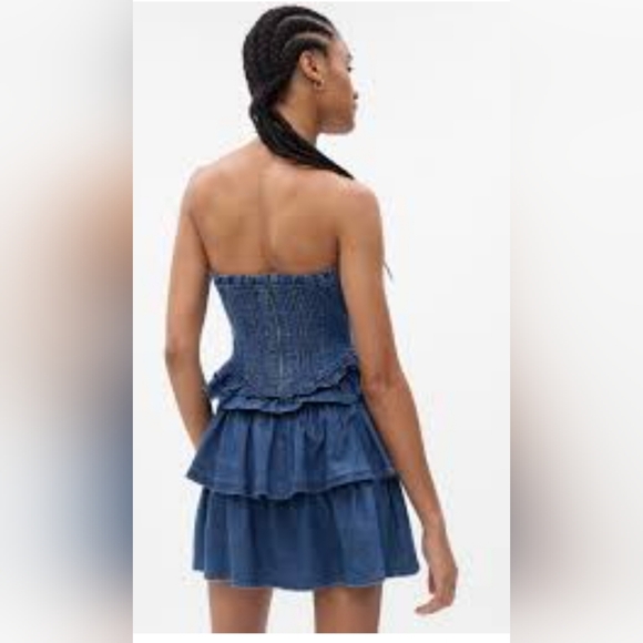 Gap × LoveShackFanct Denim Mini Dress - Picture 3 of 4